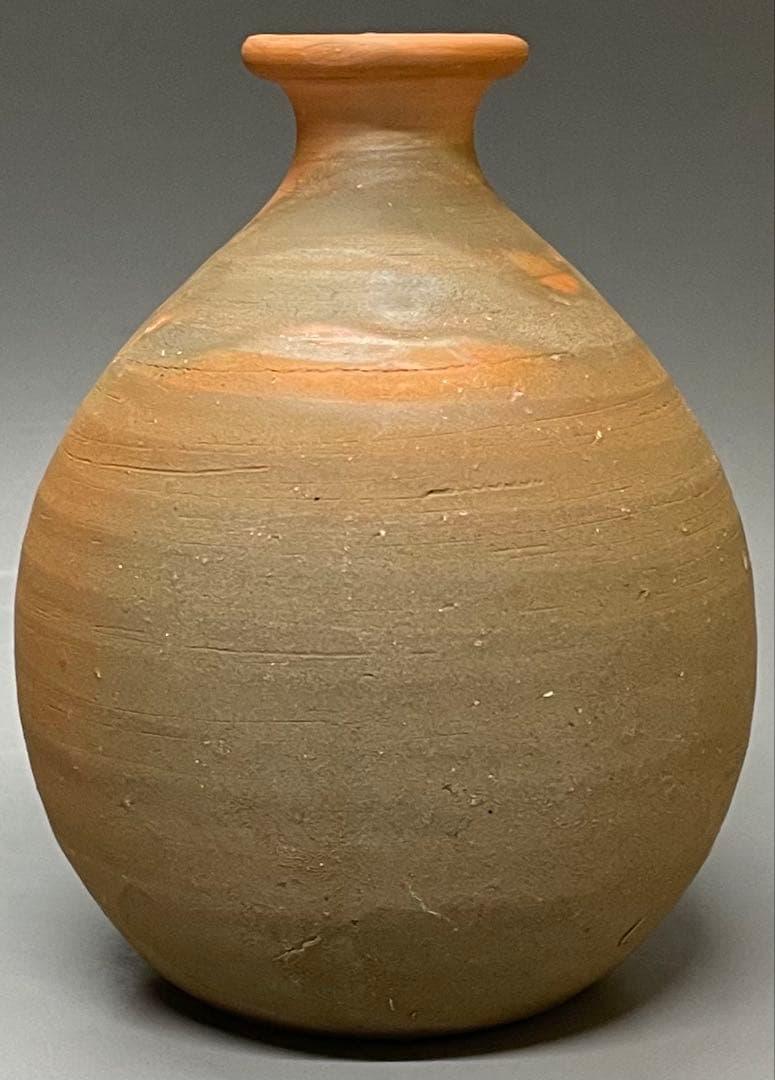 人間国宝　藤原雄　備前徳利　備前焼　共箱　共布　栞　新聞記事　d79