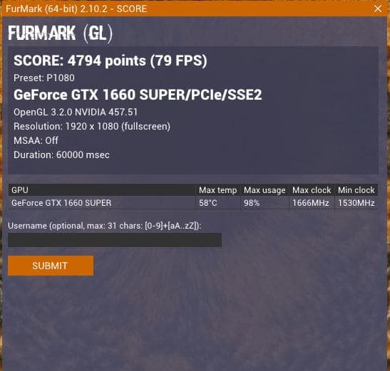 MSI製 GTX 1660 SUPER 6GB