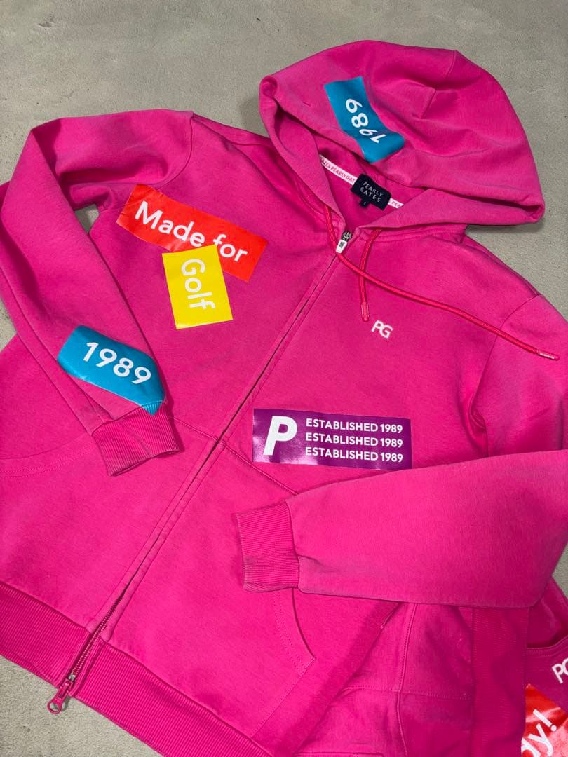 （美品）パーリーゲイツ、フルジップパーカーとスカートのセットアップ、サイズ1