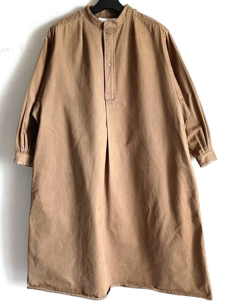 お値下げ♪YAECA✖️ほぼ日 LDKWARE ロングスモックドレス 朽葉 美品