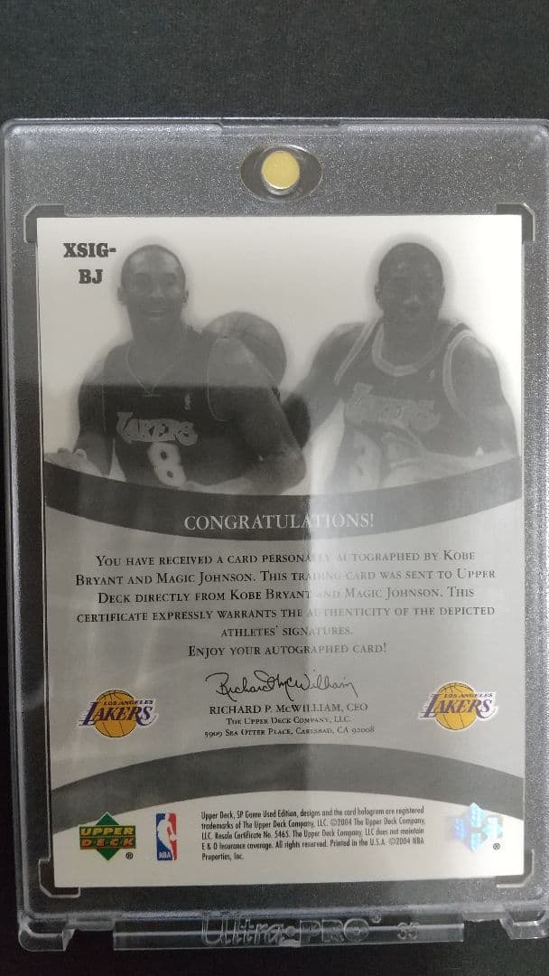 その他 2004 SP Game Used dual auto Kobe Magic