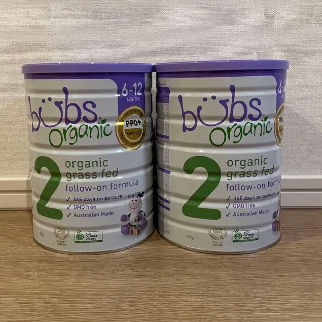 bubs Organic 粉ミルク 6-12ヶ月 フォローオン 2缶セット