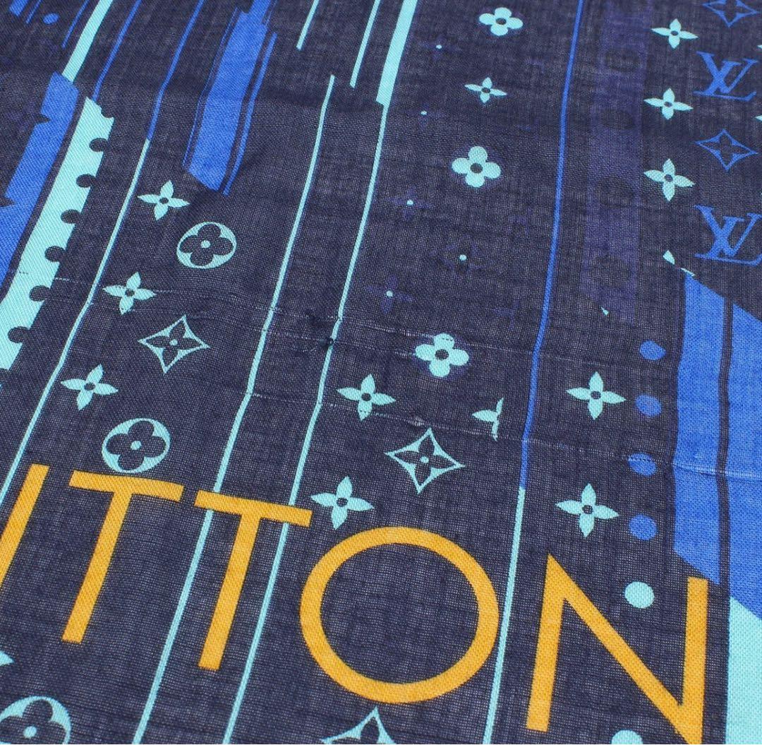 Q2709 美品 ルイヴィトン カシミヤ×シルク モノグラム ストール