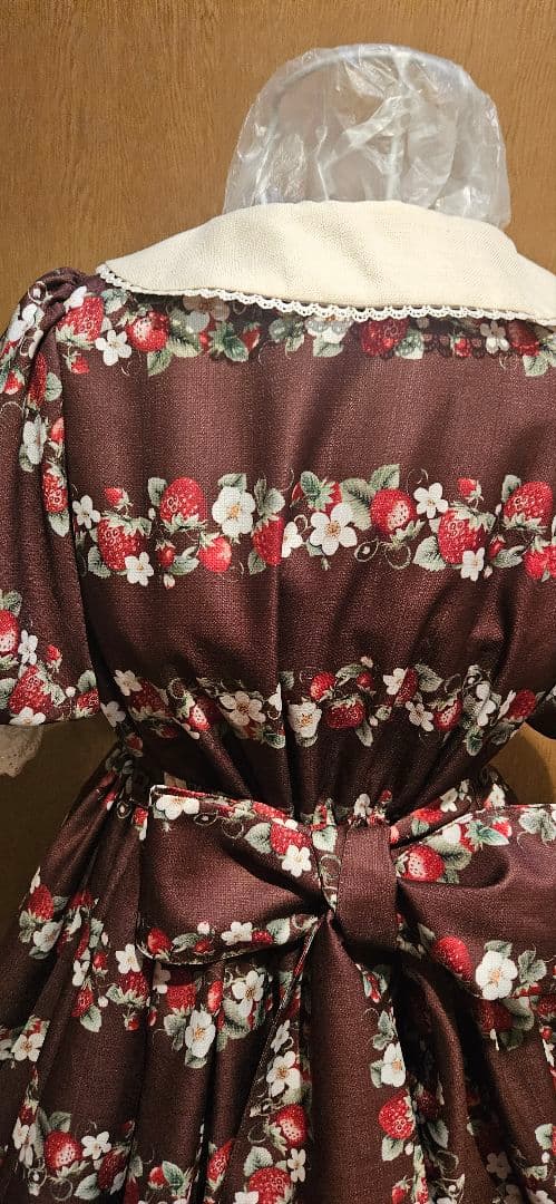 令Chalmiereベイクドベリーワンピース茶＋リボン型ヘッドドレス茶 2
