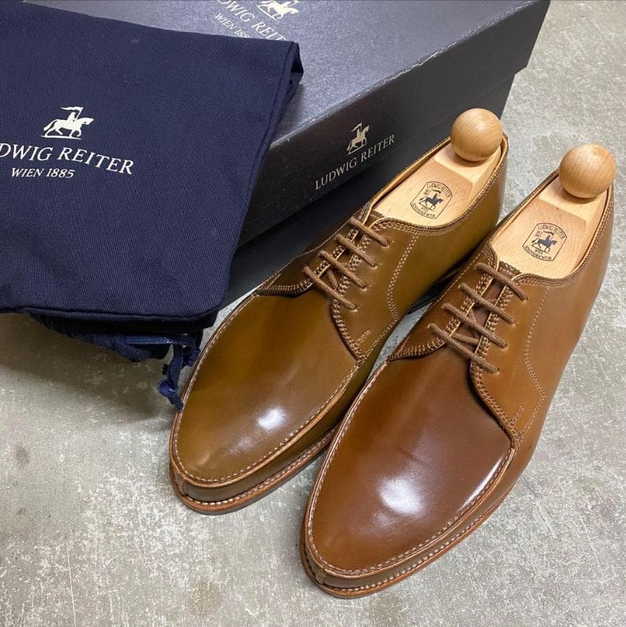 新品 ルーディックライター コードバン コニャック UK6