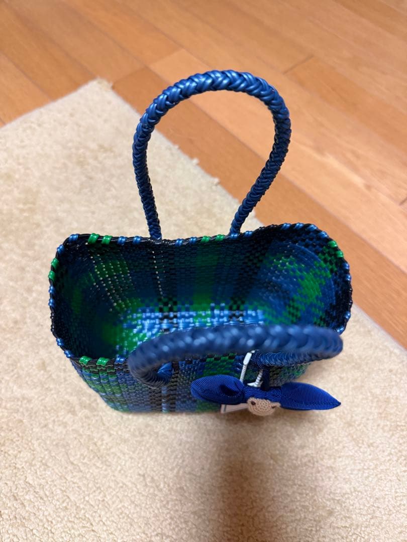 オンライン完売品！ファミリア　メルカドバック ブルーチェック