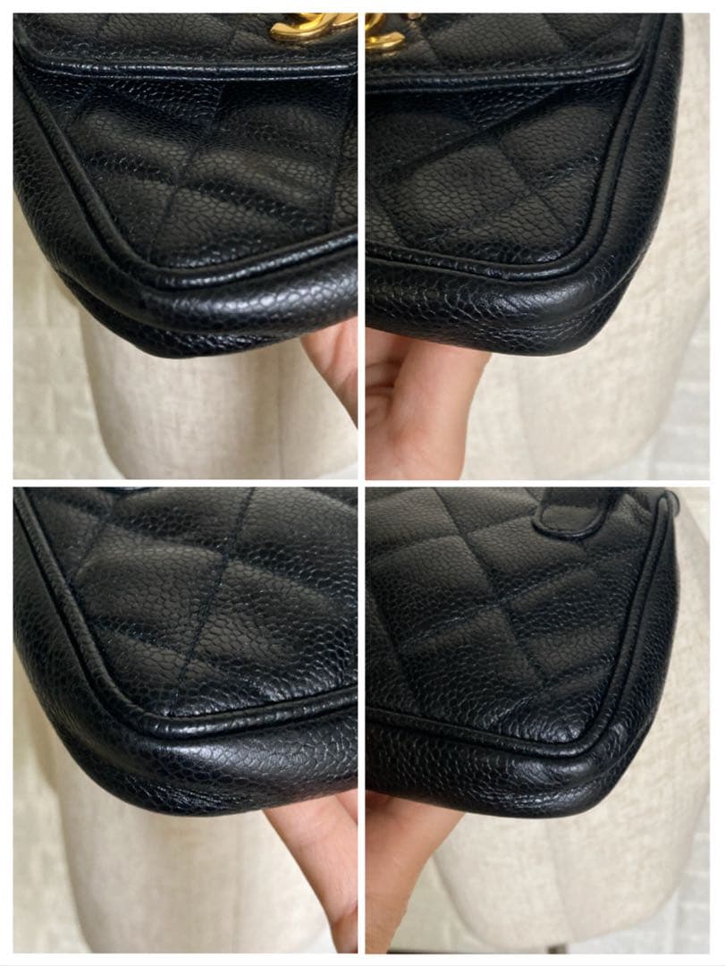 【希少】CHANEL キャビアスキン マトラッセ ウエストポーチ ウエストバッグ