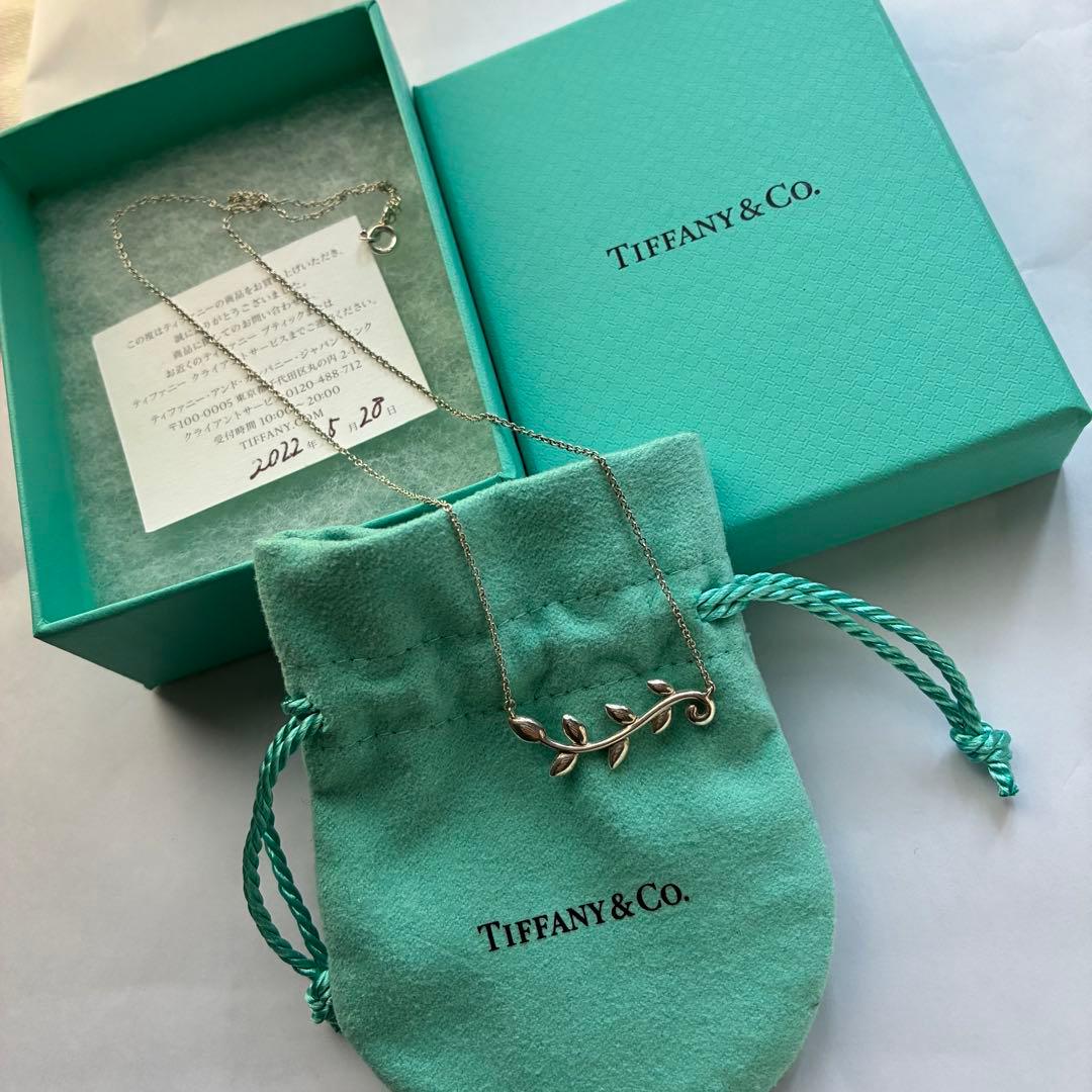 Tiffany & Co. シルバー リーフネックレス オリーブ パロマピカソ