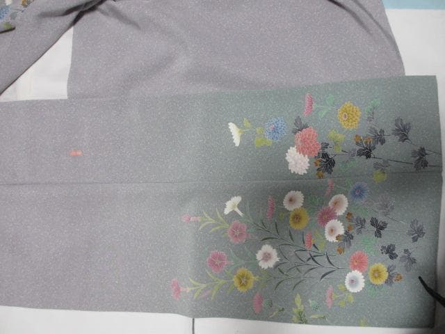 訪問着　蒔き糊　花模様　作家