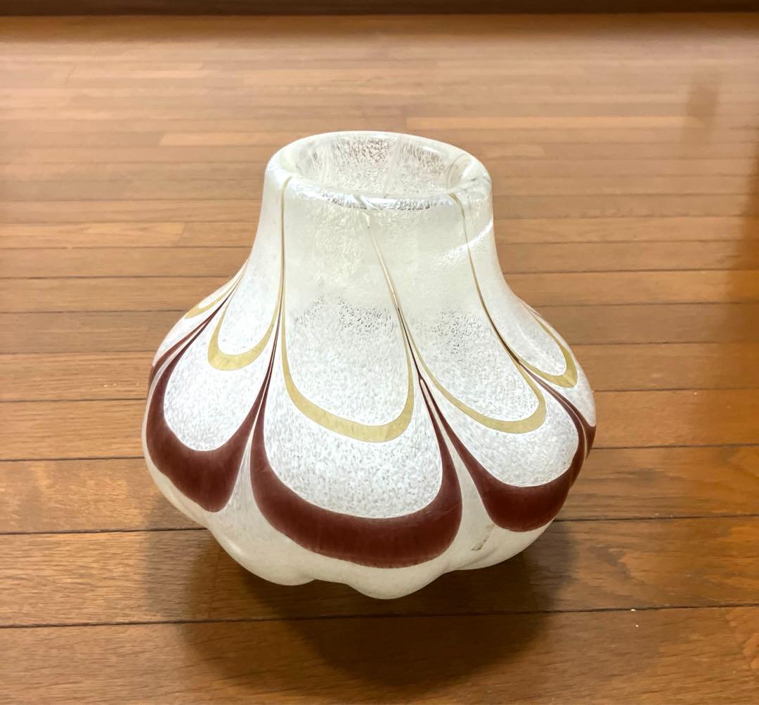 昭和レトロ　ガラス製 フラワーベース 花瓶　クラゲ　海月