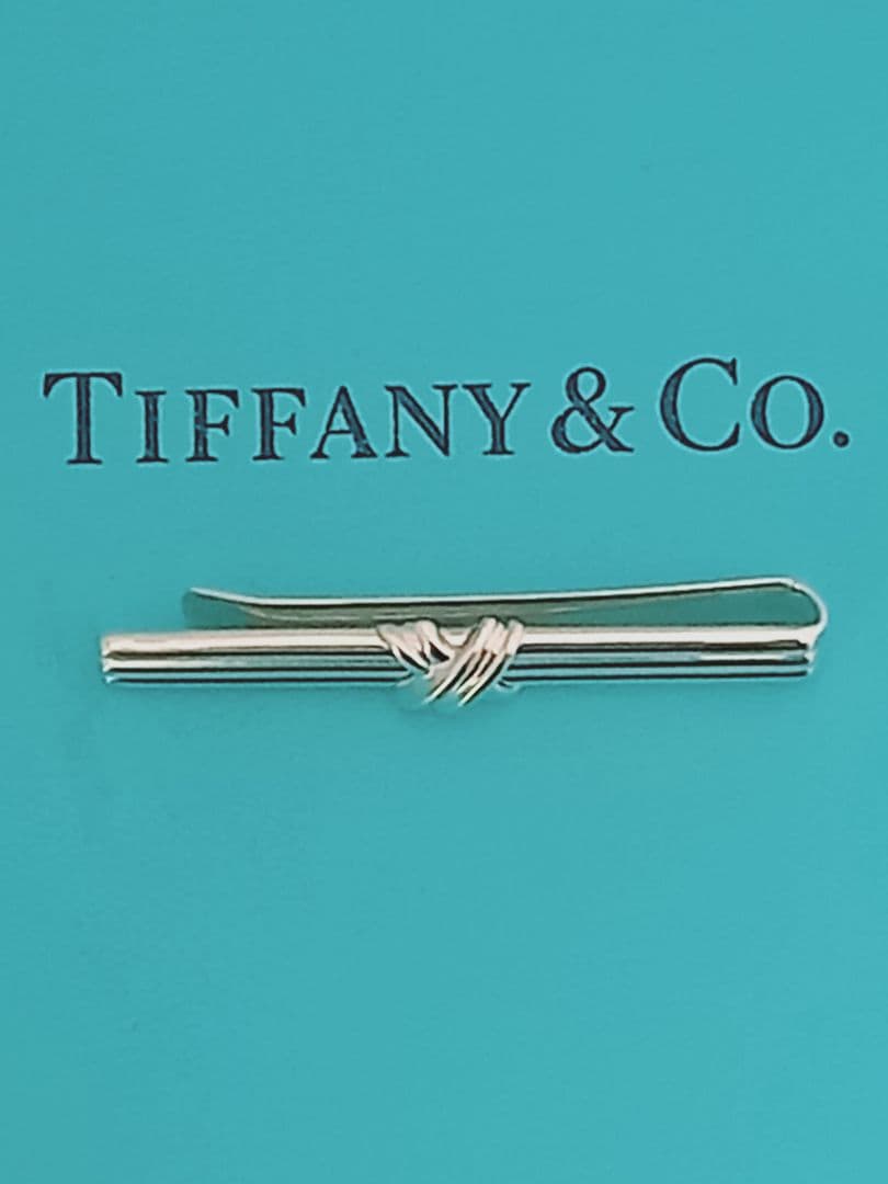 美品 TIFFANY ティファニー シグネチャー ネクタイピン シルバー