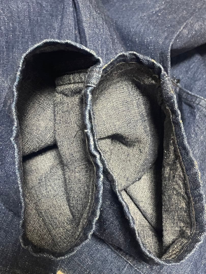 【デッドストック/ステンシル入り】40susnavyショールカラー　身幅60cm