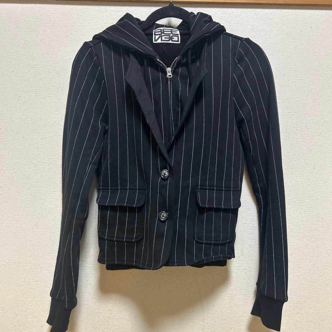 トップス BEEDEN LAYERED LIKE HOODED JACKET