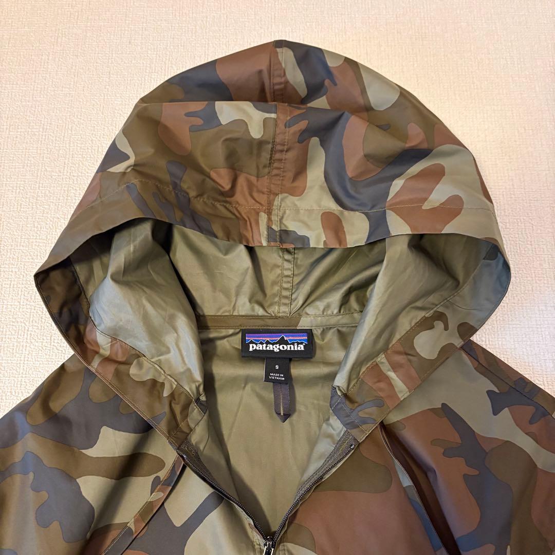 【美品】patagonia カモフラージュ 迷彩 ナイロンジャケット S
