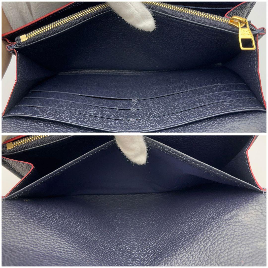使用感小✨ルイヴィトン アンプラント ポルトフォイユサラ マリーヌルージュ長財布