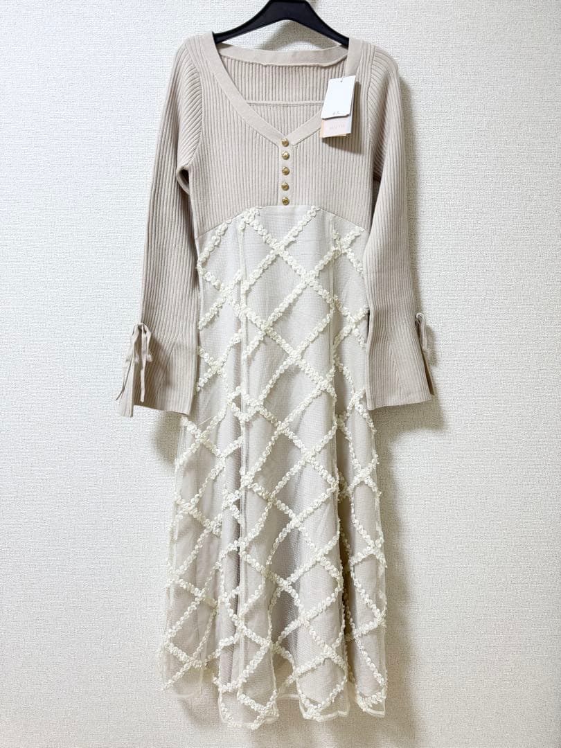 RESEXXY 新作 ドッキングニットフレアワンピース