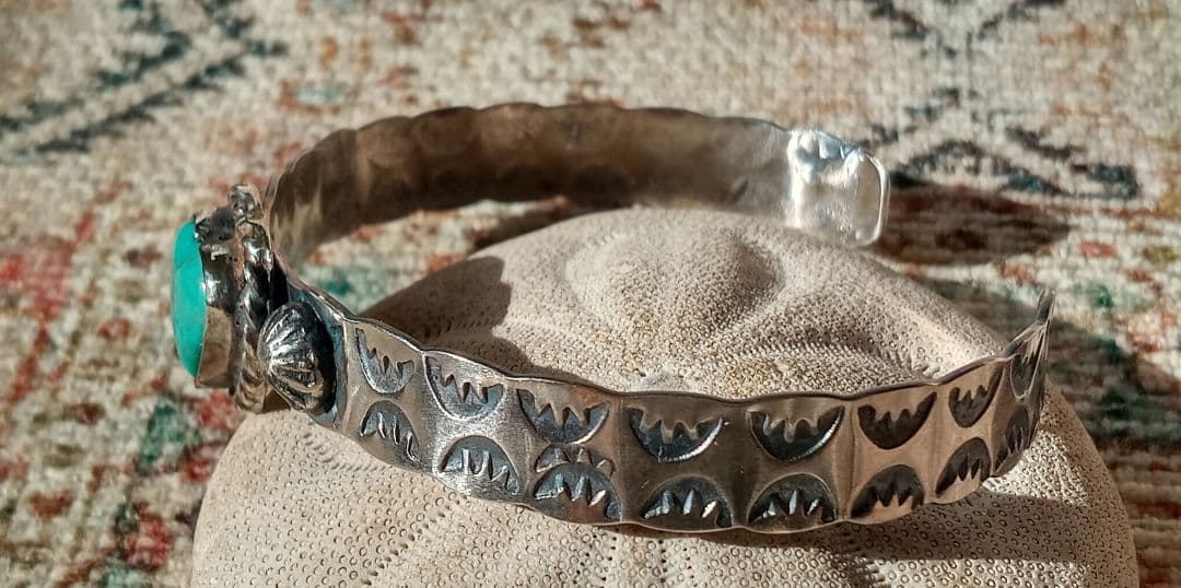 ハートターコイズ　シルバー925 バングル