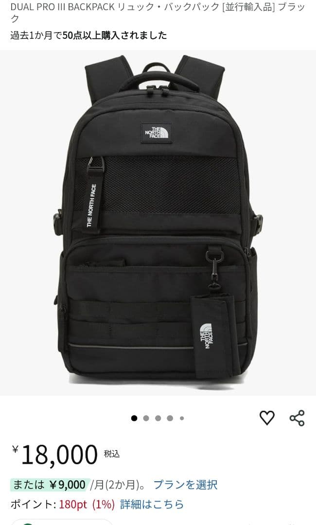 １回使用★The North Face BACKPACK ブラックリュック30Ｌ