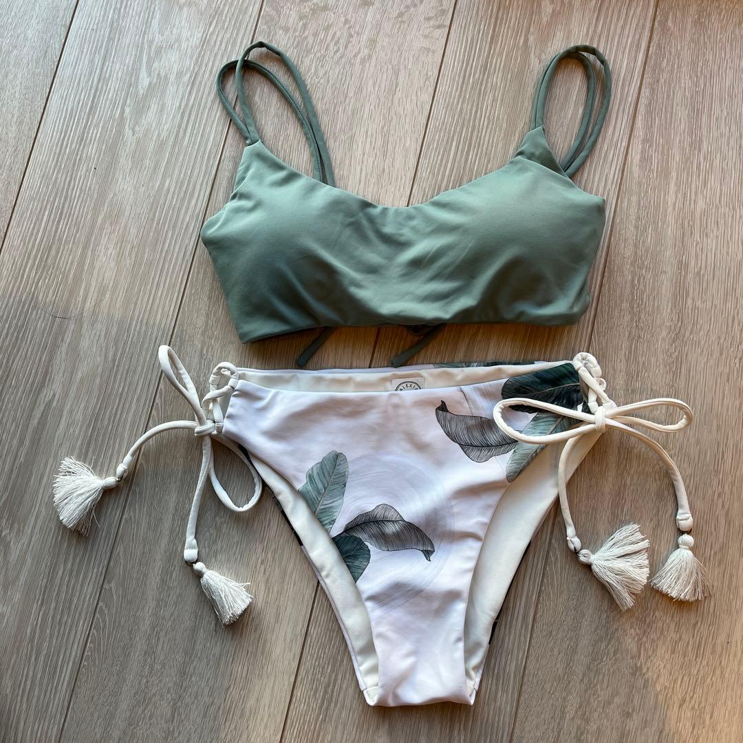 ALEXIA STAM 葉柄タッセル付きビキニ S