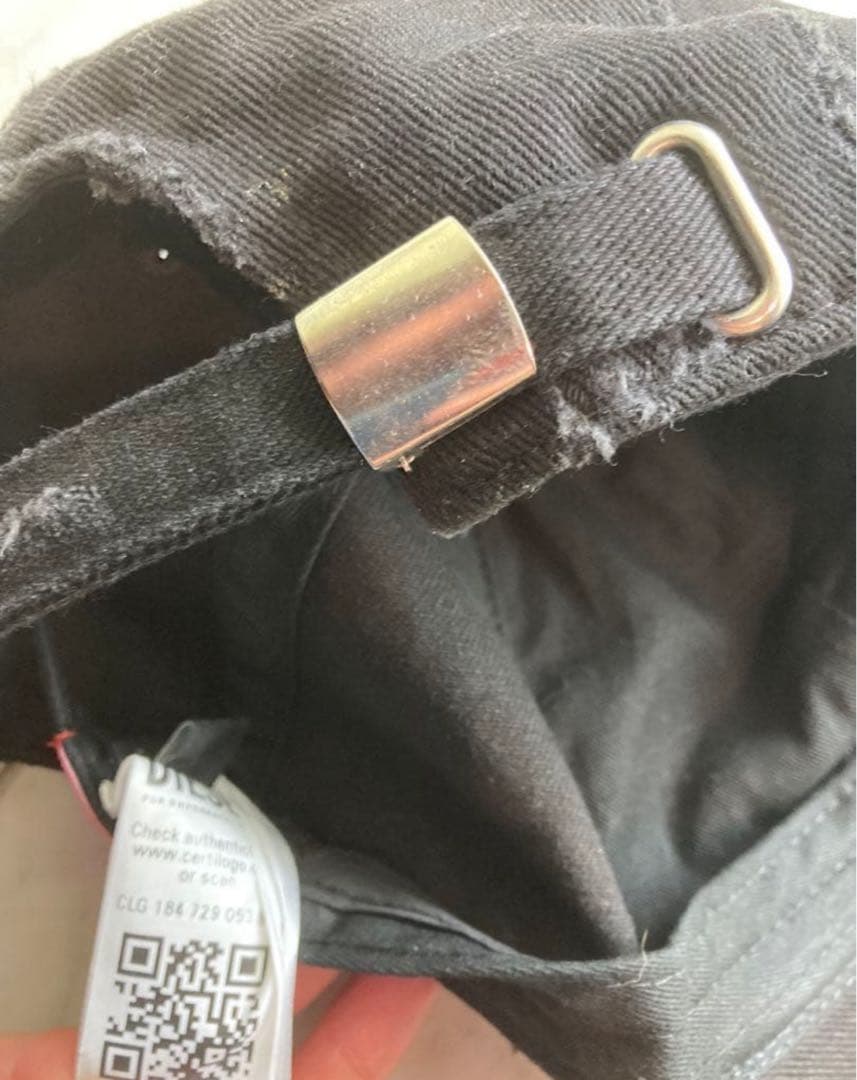 DIESEL dieselキャップ　ブラックデニムキャップ　人気商品　正規品