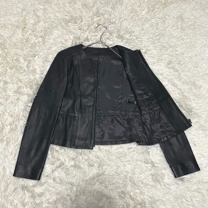 特価 ANAYI アナイ ラムレザー ライダースジャケット シングル 黒～紺