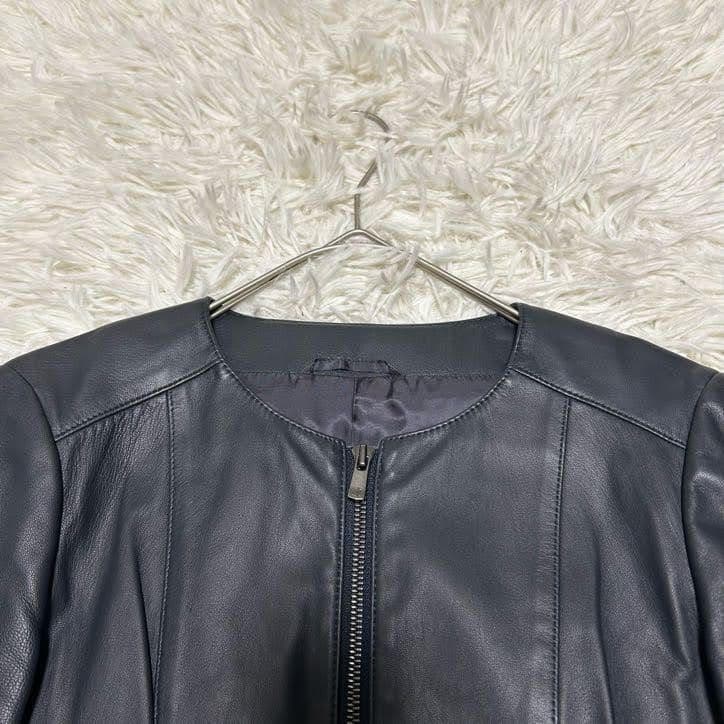 特価 ANAYI アナイ ラムレザー ライダースジャケット シングル 黒～紺