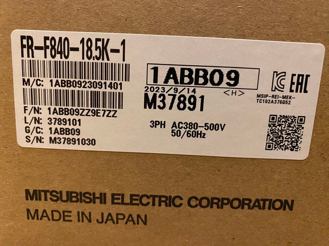三菱電機 インバータ FR-F840-18.5k-1