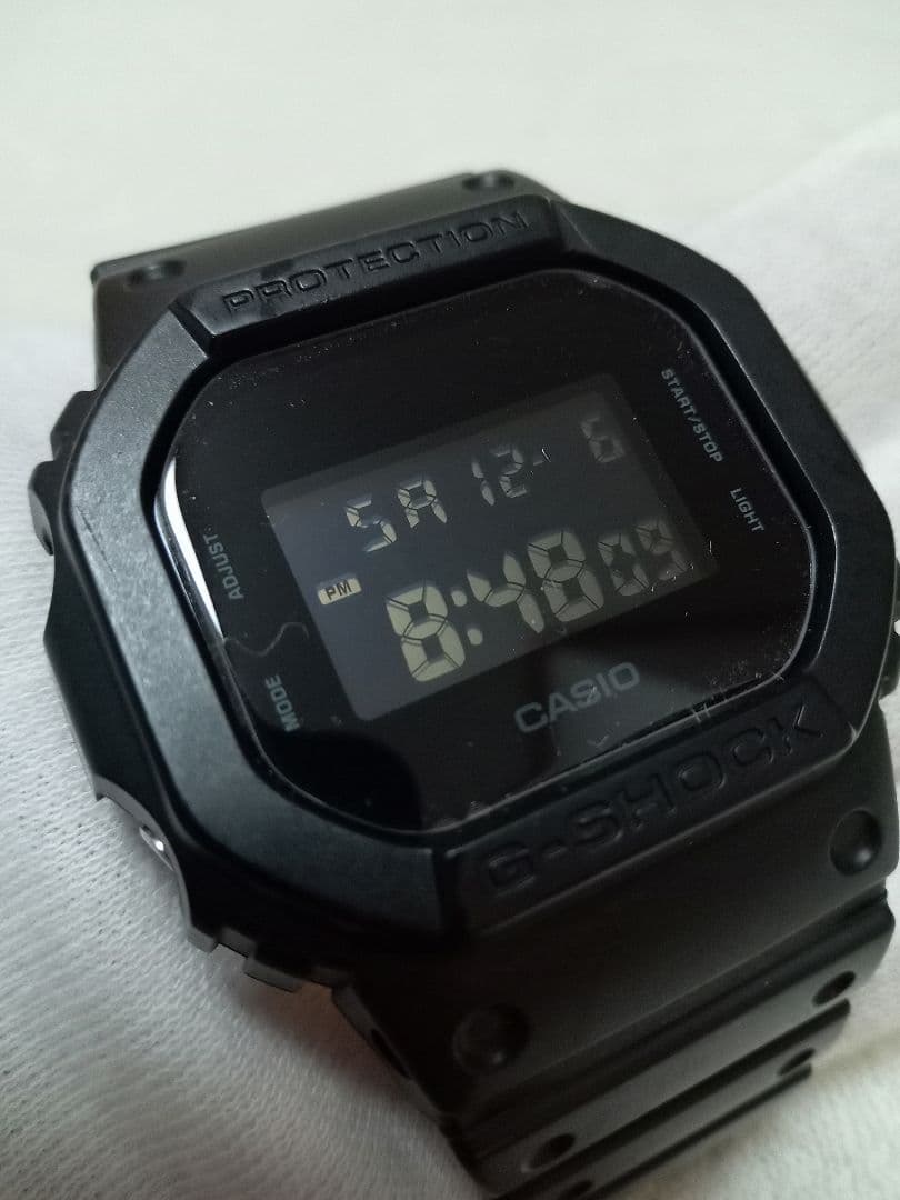 G-SHOCK　DW-5600BB　ブラック　9Hガラスフィルム装備　美品