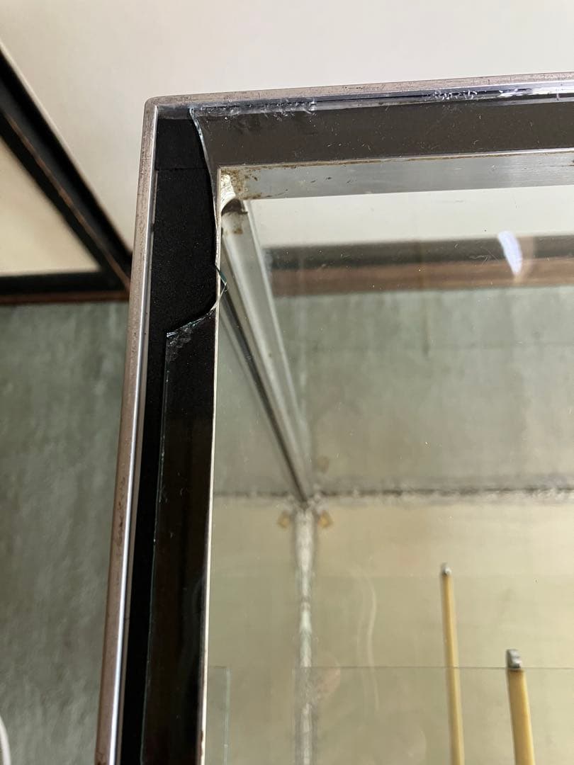 【うきべ】レトロ商品　中型ガラスケース 3棚付き　アンティークガラスケース