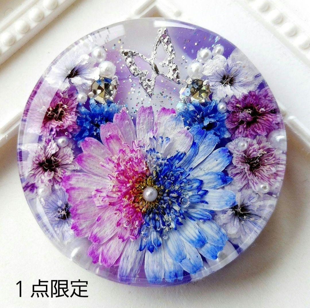 キラ　レジン　ヘアゴム　ポニーフック　ブローチ