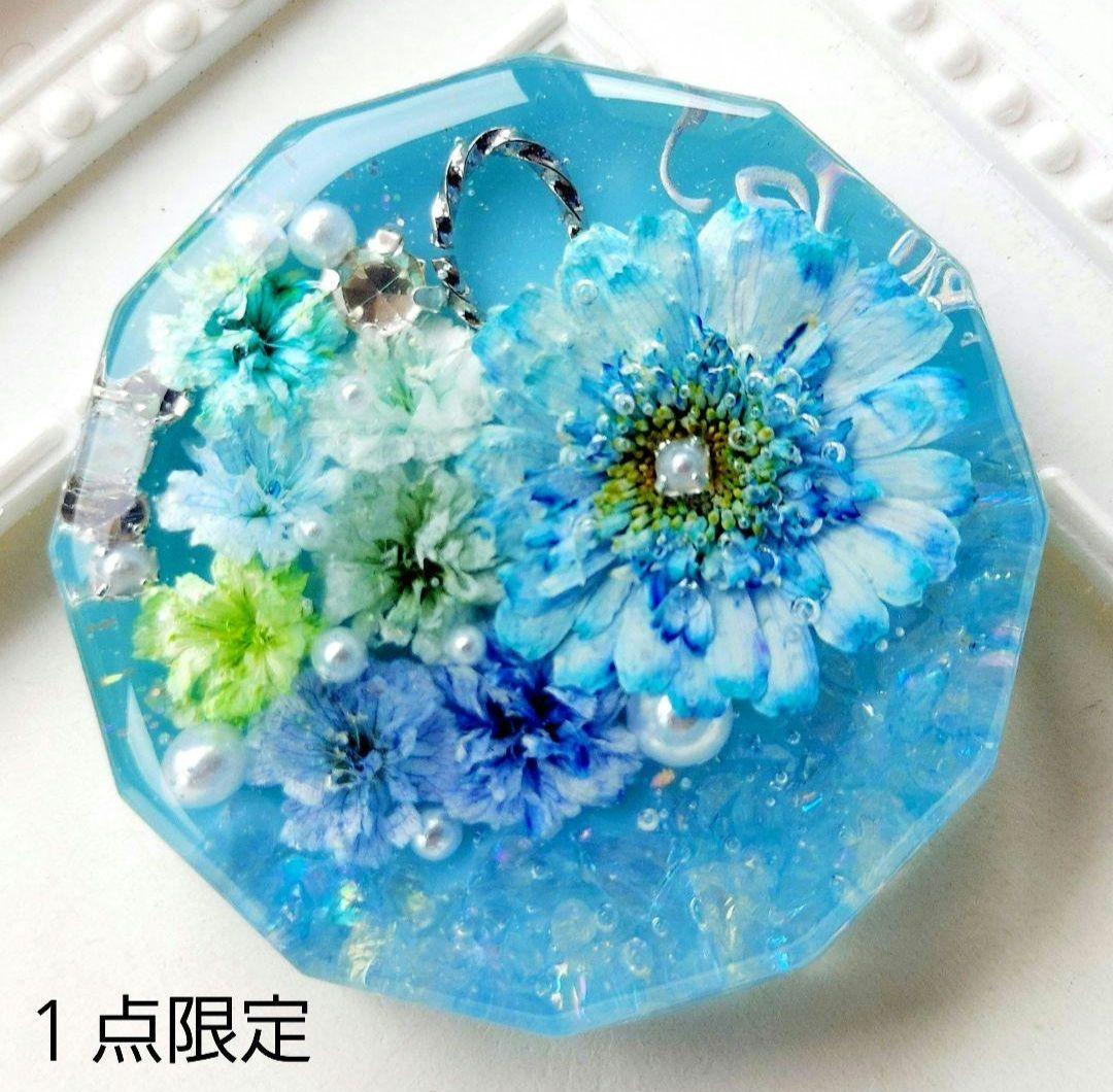 キラ　レジン　ヘアゴム　ポニーフック　ブローチ