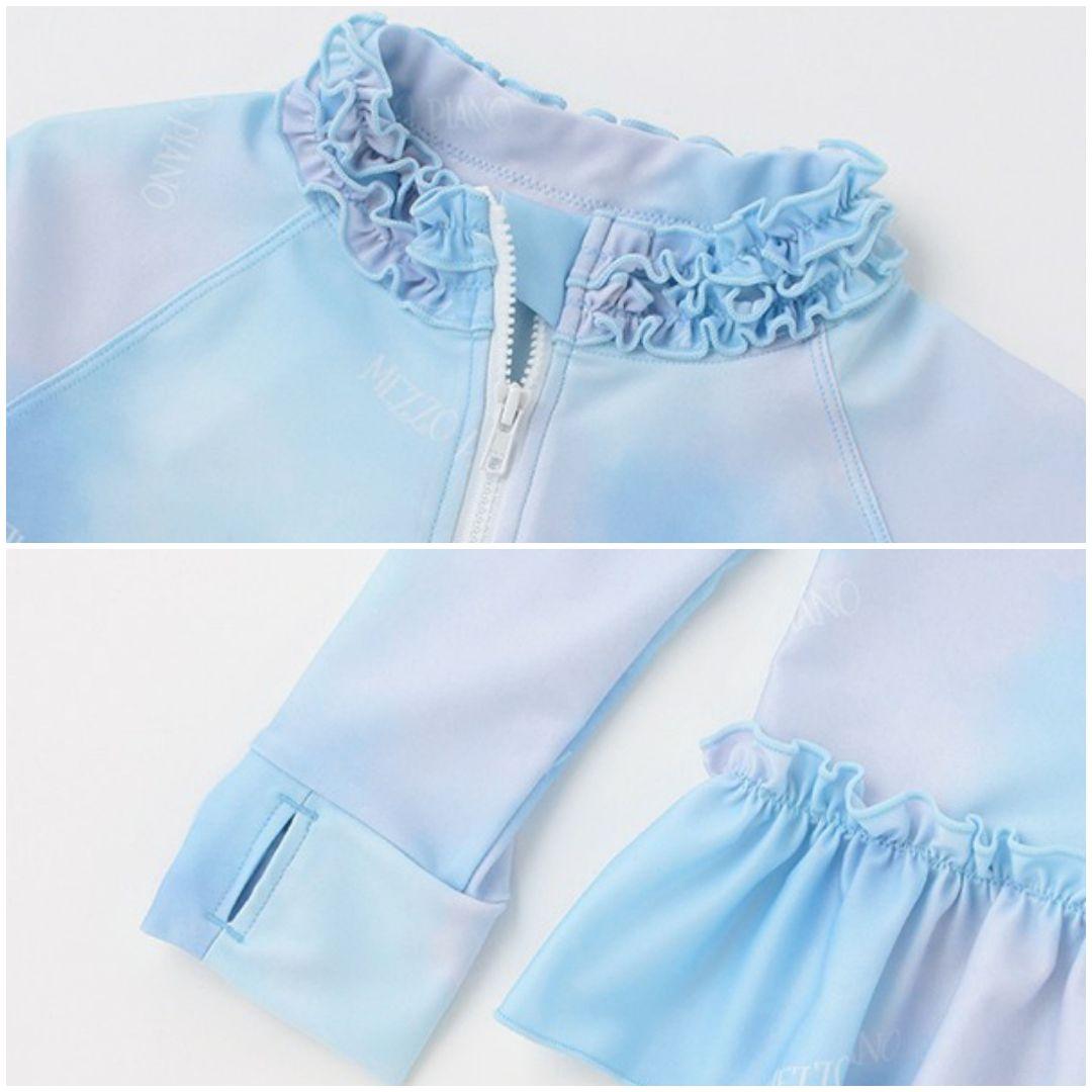 140㎝ 3点set セパレート 水着 ラッシュガード 新品 メゾピアノ