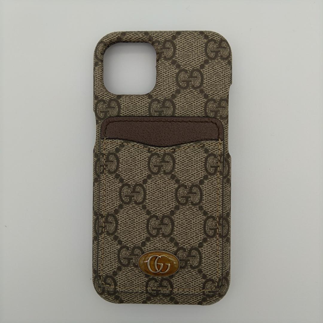 未使用級 GUCCI iPhone13 オフィディア GG カード入れ付