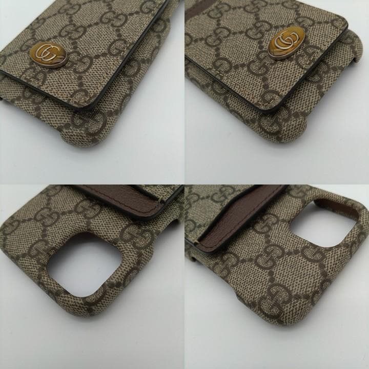 未使用級 GUCCI iPhone13 オフィディア GG カード入れ付