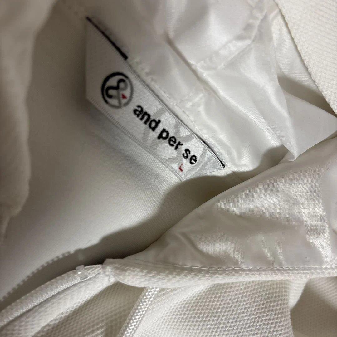 and per se ホワイト フルジップパーカー