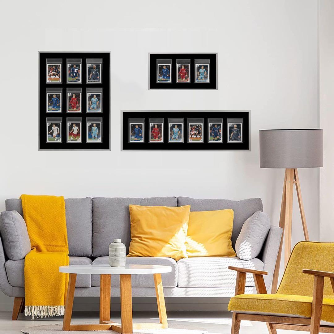 PSA鑑定用ケース　ディスプレイ　アルミ製　両面透明　壁掛け・卓上 横6連　高級