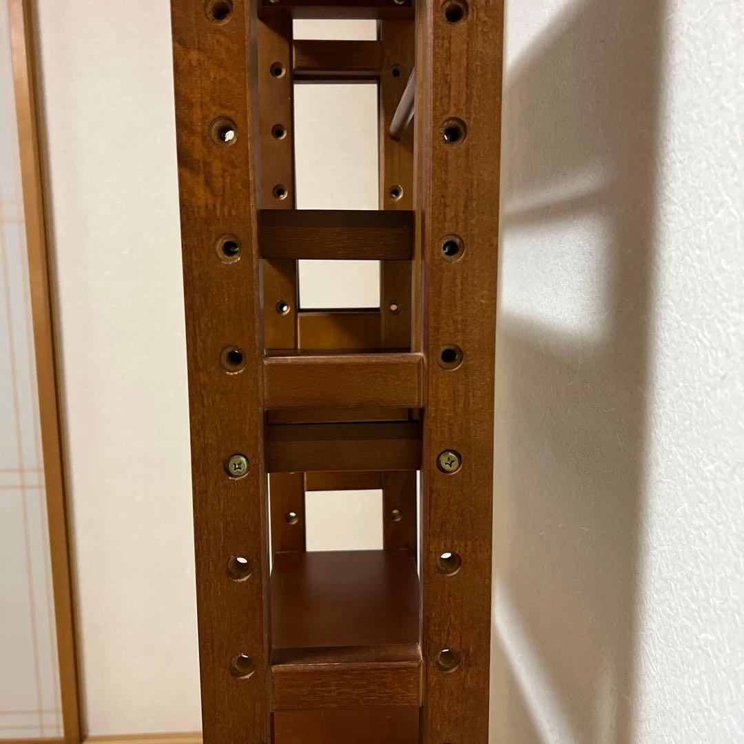 ベルメゾン　突っ張り木製シェルフ　本棚