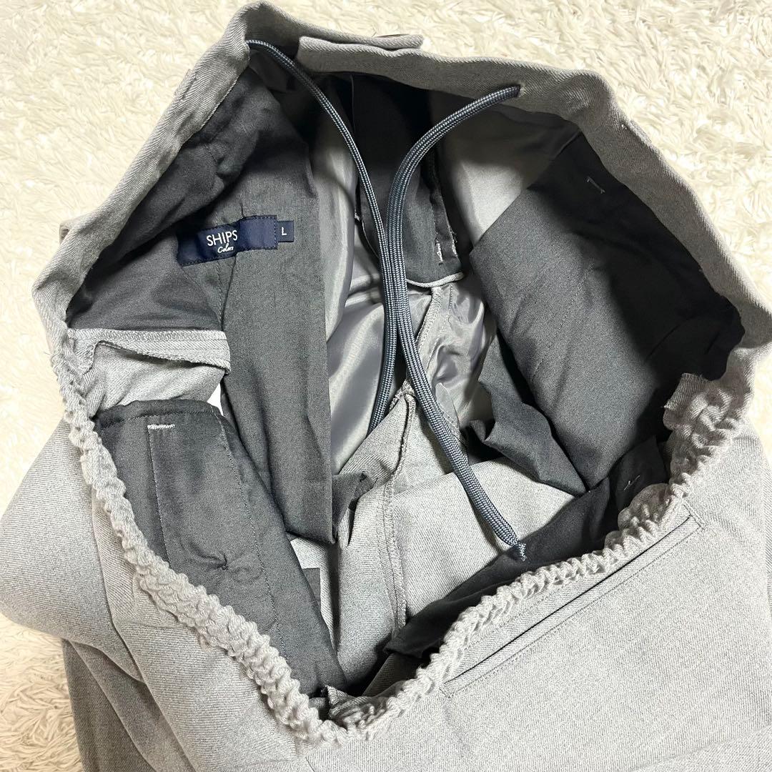 ✨美品✨SHIPS 洗える ウォッシャブル ビジネススーツ ノーカラー Lサイズ