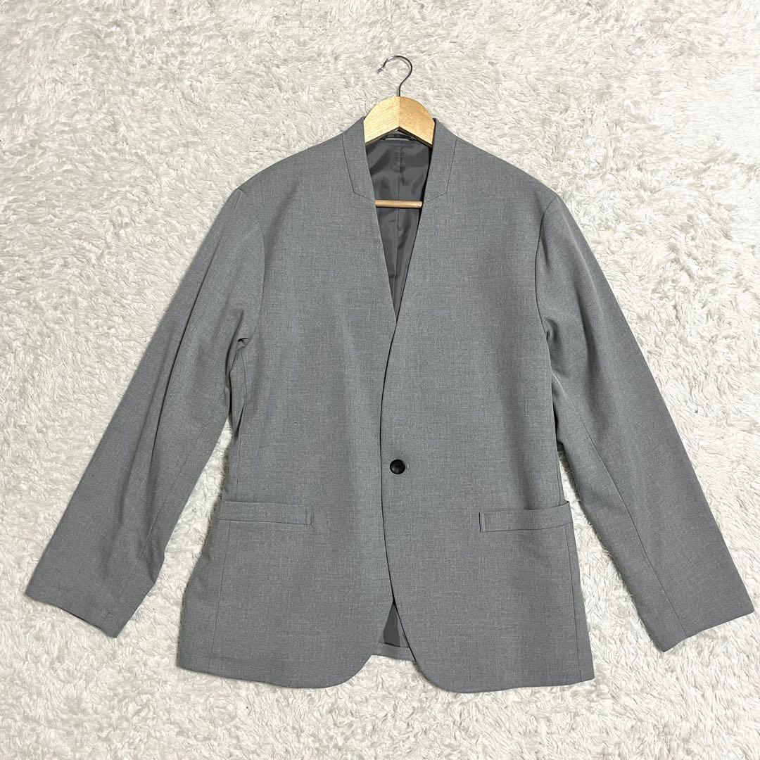 ✨美品✨SHIPS 洗える ウォッシャブル ビジネススーツ ノーカラー Lサイズ