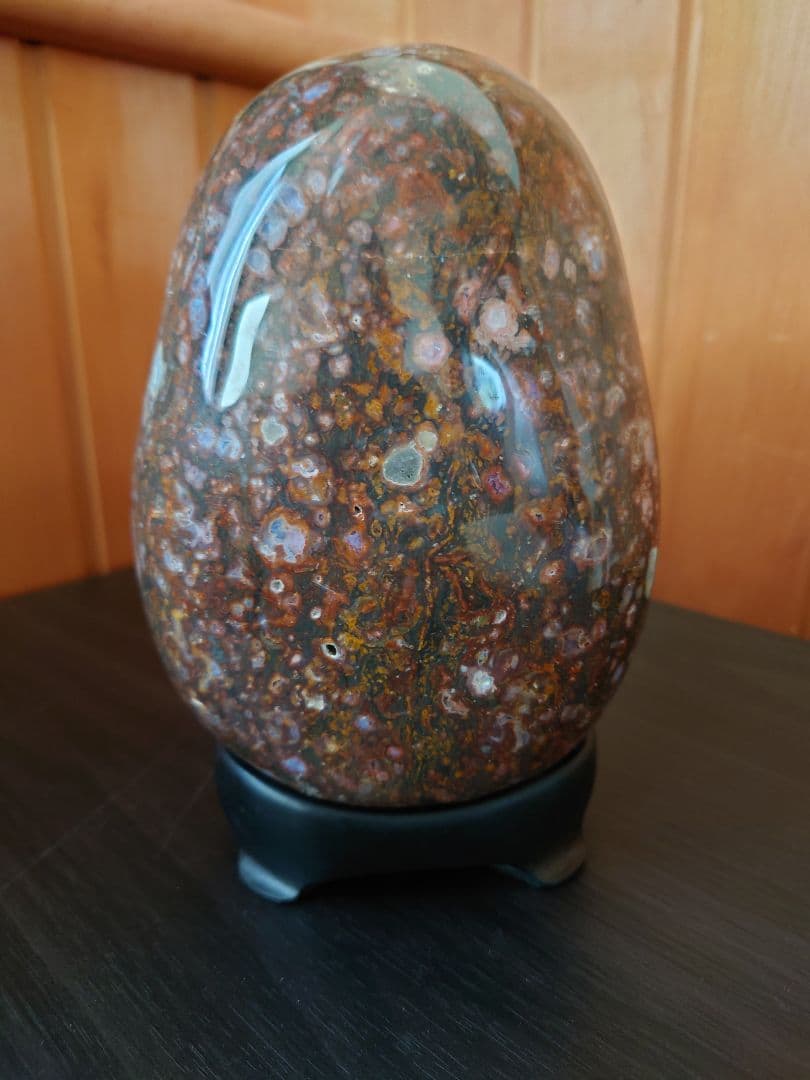 津軽　錦石　台座付き　鑑賞石　青森県津軽西海岸　自然石　盆石　水石