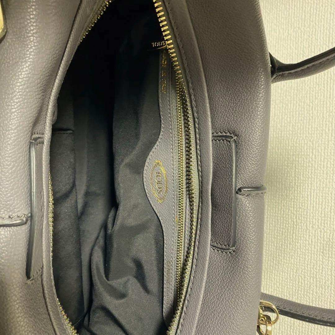 期間限定価格　美品TOD'S トッズ レザーバッグ　D Bow グレー