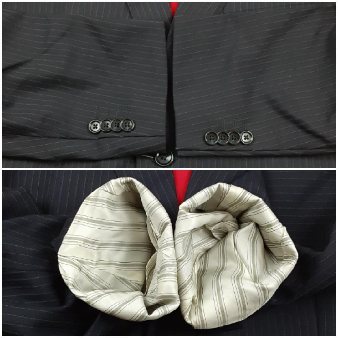 新品未使用タグ付き◎REGAL 2パンツスーツセットアップ ネイビー 背抜き