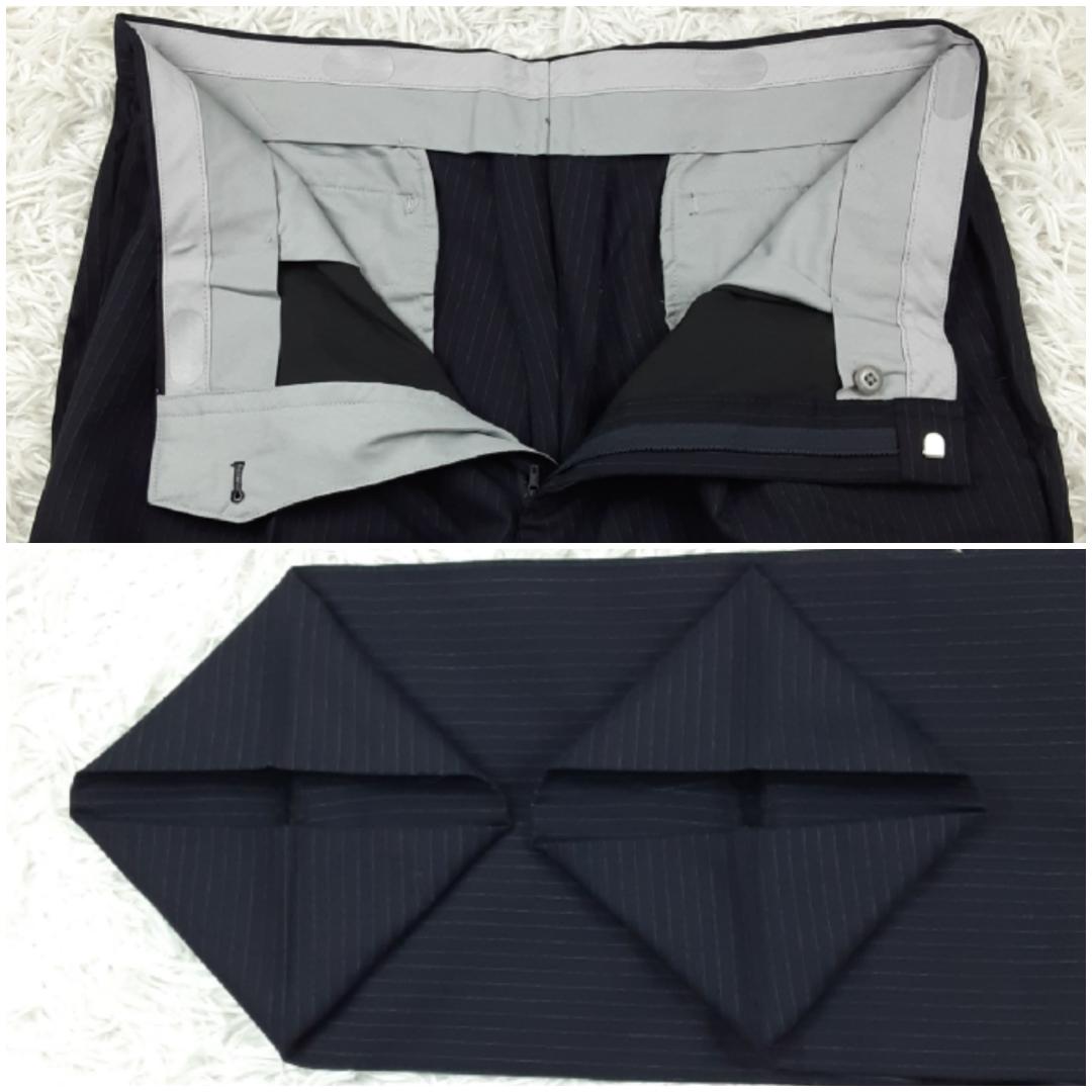 新品未使用タグ付き◎REGAL 2パンツスーツセットアップ ネイビー 背抜き