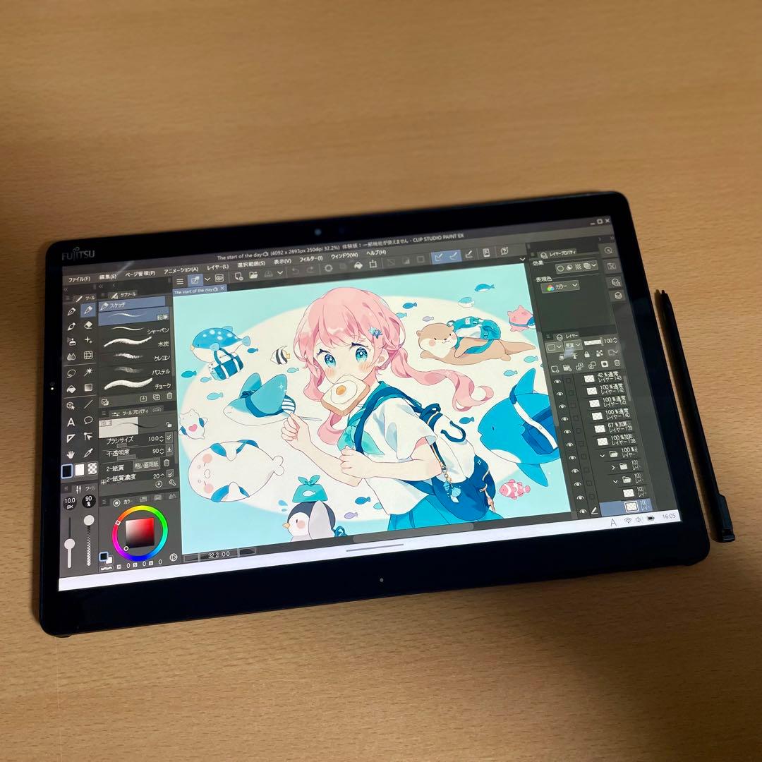 ◆富士通 ワコム i5 大画面13.3型 筆圧4,096段階 お絵描きタブレット