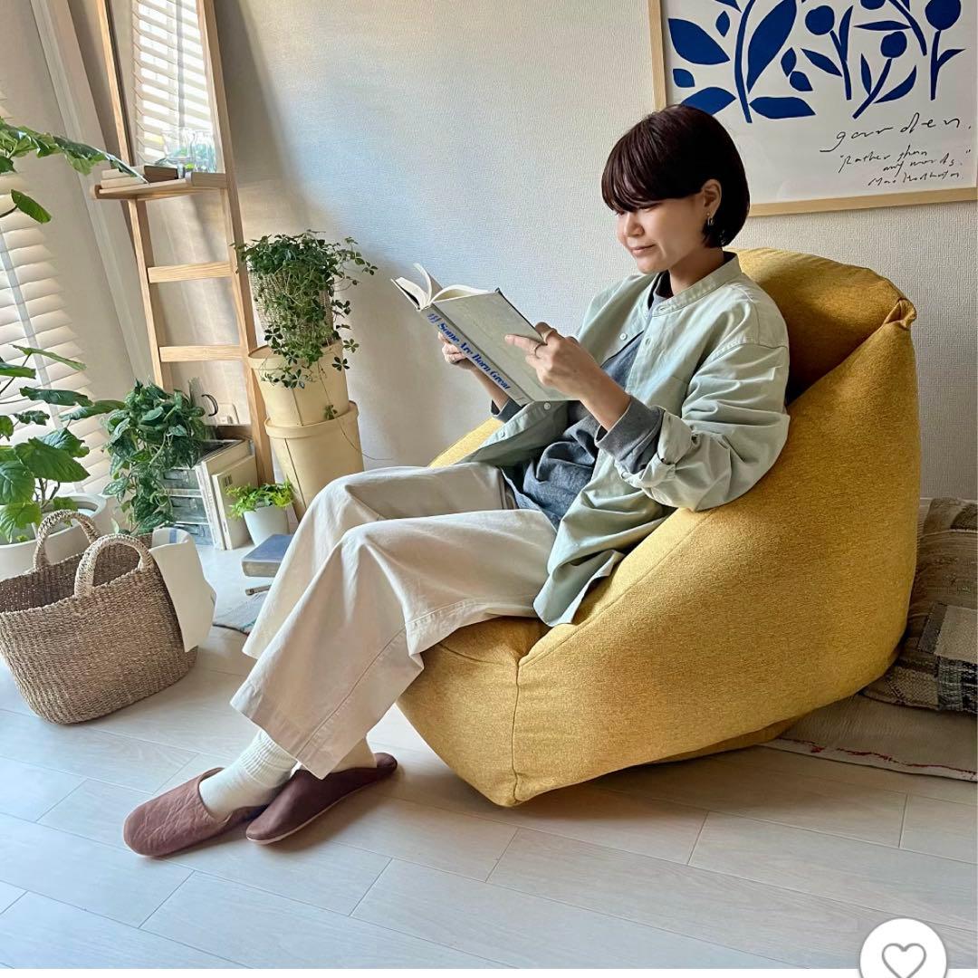 【新品・未開封】無印良品 空気でできたソファ イエロー エアソファ MUJI