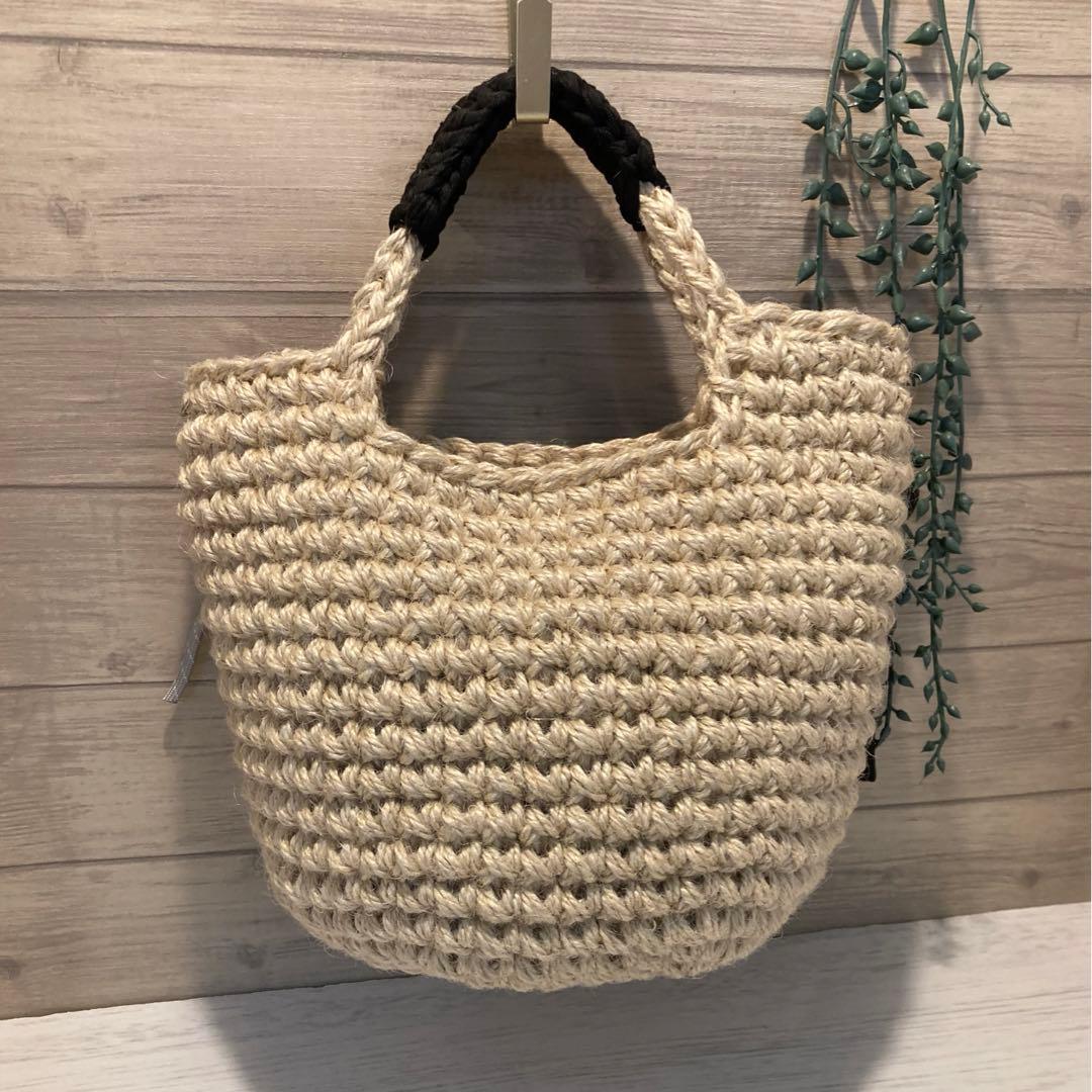 桔梗様 ハンドメイドバッグ デニムリメイクバッグ リメイクデニム カゴバッグ