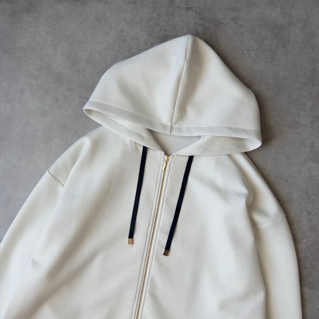 美品✨BEIGE ベイジ ダンボールニット ジップパーカー フーディー 4 L