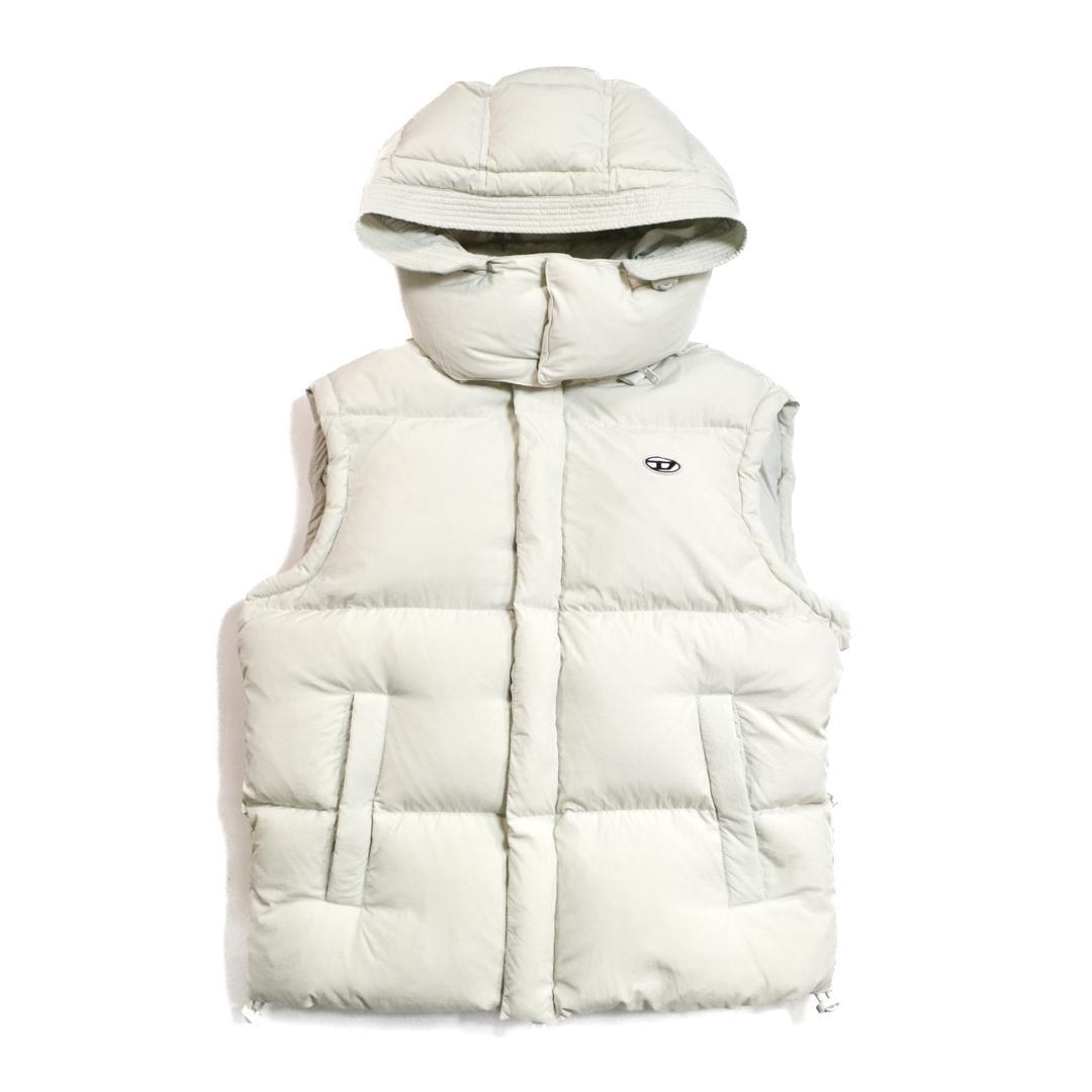 専用【極美品】DIESELディーゼル パデッドジャケットベストフーディ S白