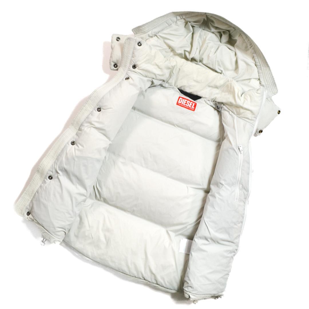 専用【極美品】DIESELディーゼル パデッドジャケットベストフーディ S白