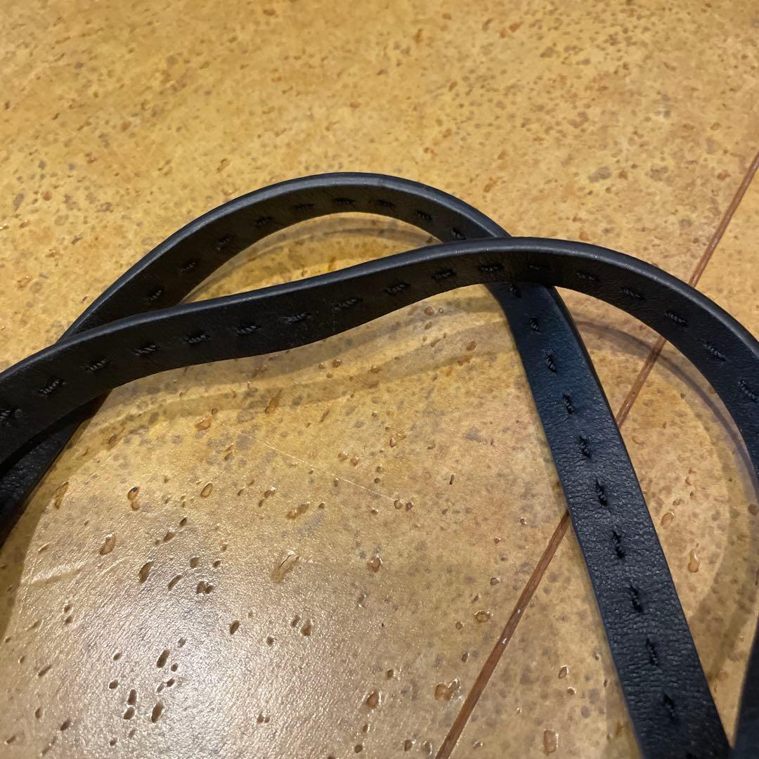 ヘレンカミンスキー 黒のレザー持ち手ラフィアトートバッグ